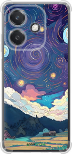Силикон с усиленными углами чехол Креативный арт для Oppo A3X 4G/5G - 6322sp-3815 изображение 