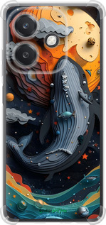 Силикон с усиленными углами чехол Кит в космосе для Oppo A3X 4G/5G - 6328sp-3815 изображение 