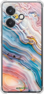 Силикон с усиленными углами чехол Мрамор красивый для Oppo A3X 4G/5G - 6376sp-3815 изображение 