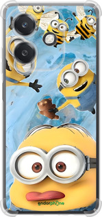 Силикон с усиленными углами чехол Миньоны для Oppo A3X 4G/5G - 6386sp-3815 изображение 