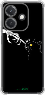 Силикон с усиленными углами чехол Кошка для Oppo A3X 4G/5G - 6505sp-3815 изображение 