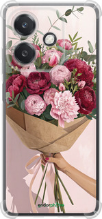 Силикон с усиленными углами чехол Пионы 1 для Oppo A3X 4G/5G - 6705sp-3815 изображение 