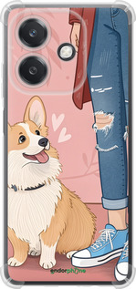 Силикон с усиленными углами чехол Корги 3 для Oppo A3X 4G/5G - 6707sp-3815 изображение 