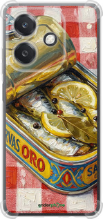 Силикон с усиленными углами чехол Vintage Sardine Tin Phone для Oppo A3X 4G/5G - 6772sp-3815 изображение 