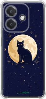 Силикон с усиленными углами чехол Cute Cat Celestial/Witchy для Oppo A3X 4G/5G - 6787sp-3815 изображение 