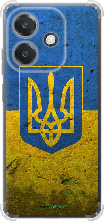 Силикон с усиленными углами чехол Флаг и герб Украины 2 для Oppo A3X 4G/5G - 378sp-3815 изображение 