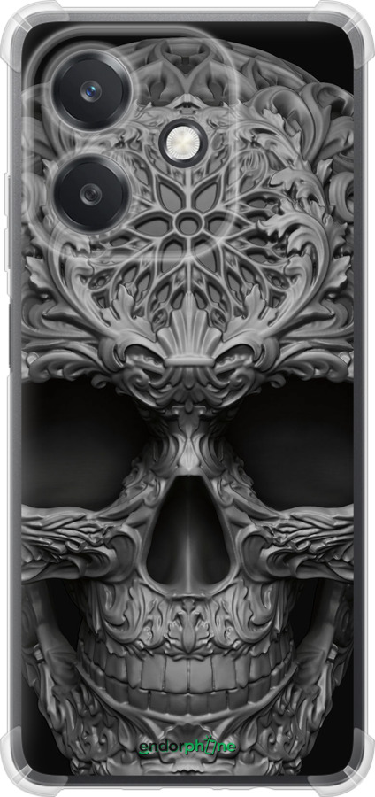Силикон с усиленными углами чехол skull-ornament для Oppo A3X 4G/5G - 4101sp-3815 изображение 