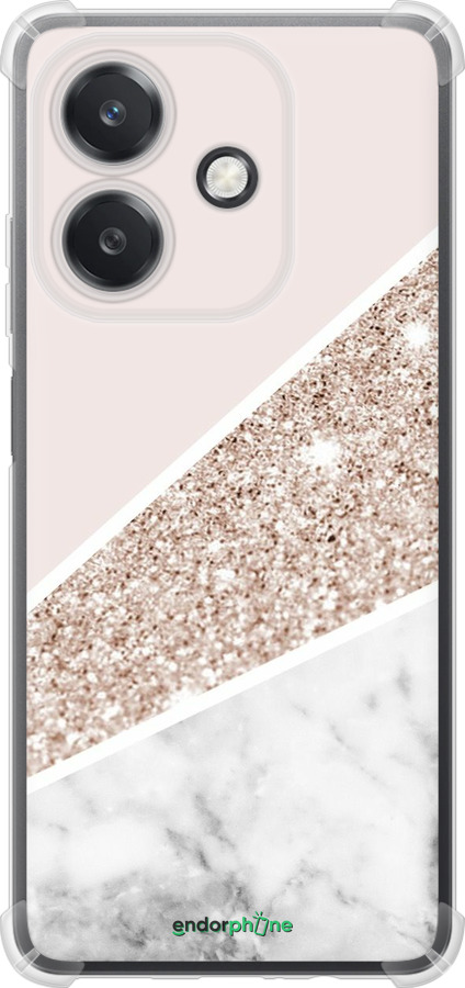 Силикон с усиленными углами чехол Пастельный мрамор для Oppo A3X 4G/5G - 4342sp-3815 изображение 