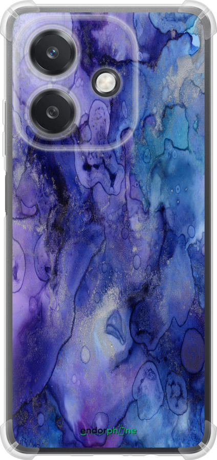 Силикон с усиленными углами чехол Мрамор 7 для Oppo A3X 4G/5G - 4802sp-3815 изображение 