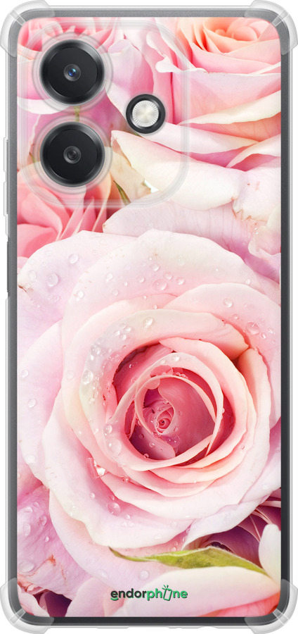Силикон с усиленными углами чехол Розы для Oppo A3X 4G/5G - 525sp-3815 изображение 