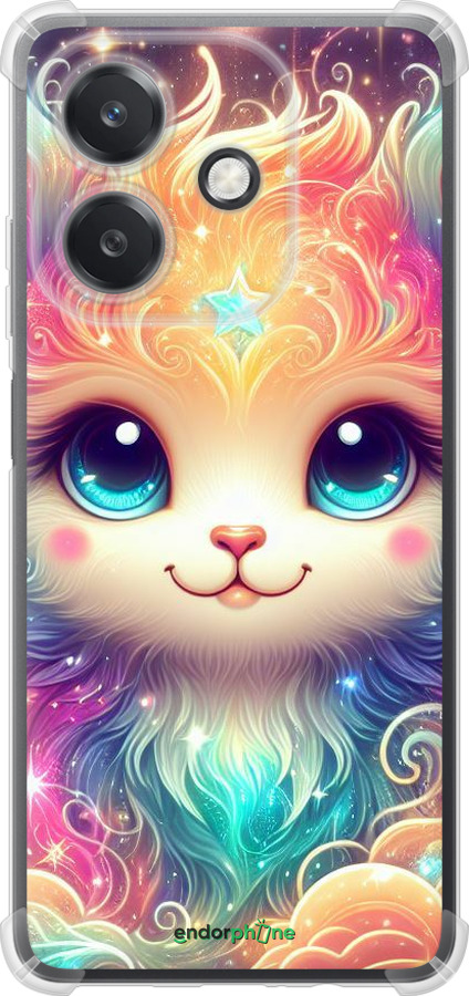 Силикон с усиленными углами чехол Сказочный котенок для Oppo A3X 4G/5G - 5813sp-3815 изображение 