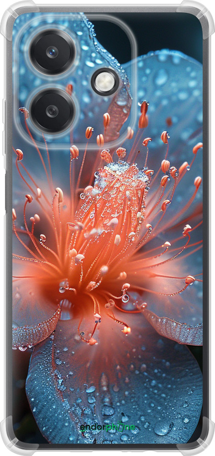 Силикон с усиленными углами чехол Роса на цветке для Oppo A3X 4G/5G - 6039sp-3815 изображение 