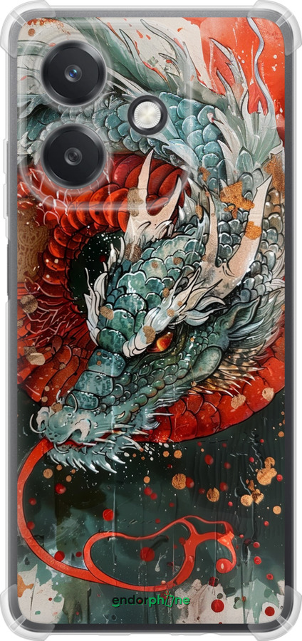 Силикон с усиленными углами чехол Стихия огня для Oppo A3X 4G/5G - 6101sp-3815 изображение 