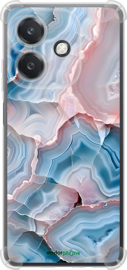 Силикон с усиленными углами чехол Мрамор для Oppo A3X 4G/5G - 6306sp-3815 изображение 
