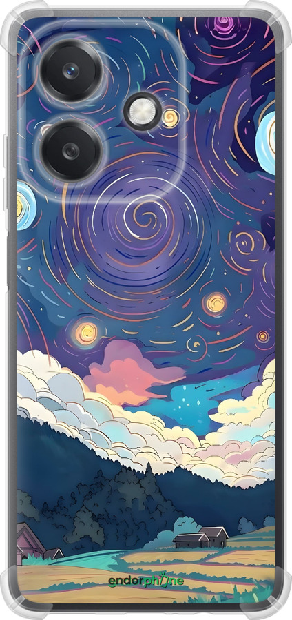 Силикон с усиленными углами чехол Креативный арт для Oppo A3X 4G/5G - 6322sp-3815 изображение 