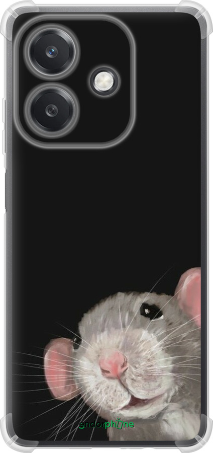 Силикон с усиленными углами чехол The Peeking Rat для Oppo A3X 4G/5G - 6442sp-3815 изображение 