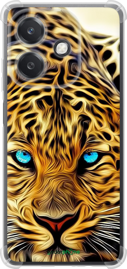 Силикон с усиленными углами чехол Леопард для Oppo A3X 4G/5G - 6611sp-3815 изображение 