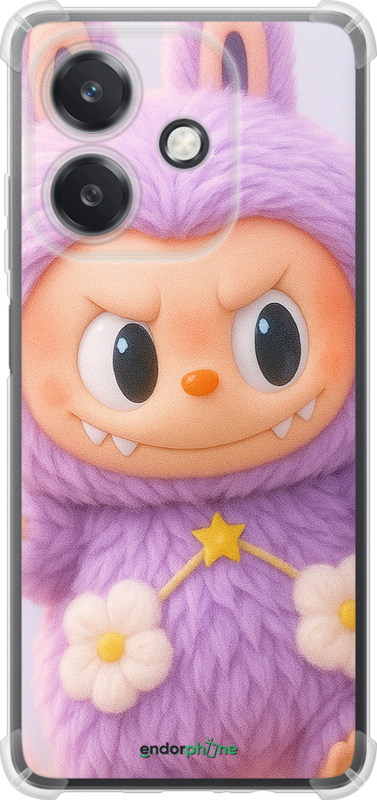 Силикон с усиленными углами чехол Лабубу для Oppo A3X 4G/5G - 6708sp-3815 изображение 