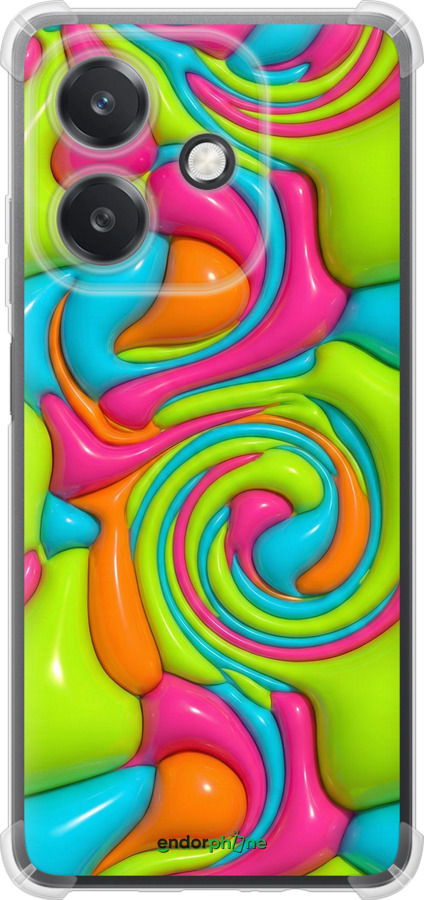Силикон с усиленными углами чехол Y2K Jelly Dream для Oppo A3X 4G/5G - 6780sp-3815 изображение 