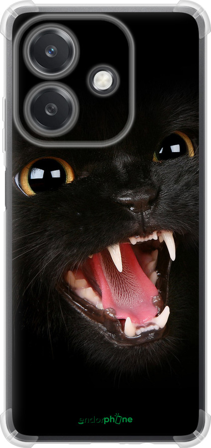 Силикон с усиленными углами чехол Чёрная кошка для Oppo A3X 4G/5G - 932sp-3815 изображение 