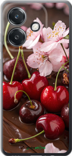 Силіконовий чехол Вишня у шоколаді для Oppo A3X 4G/5G - 6698u-3815 изображение 