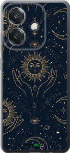 Силиконовый чехол 'Celestial Harmony: Sun & Moon Gold Mystic Pattern' для Oppo A3X 4G/5G изображение 3