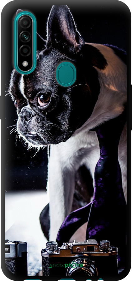 TPU чехол Бульдог-фотограф для Oppo A31 - 142b-1074 изображение 