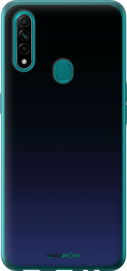 Силиконовый чехол Градиент в тёмно - синем стиле для Oppo A31 - 6542u-1074 изображение 