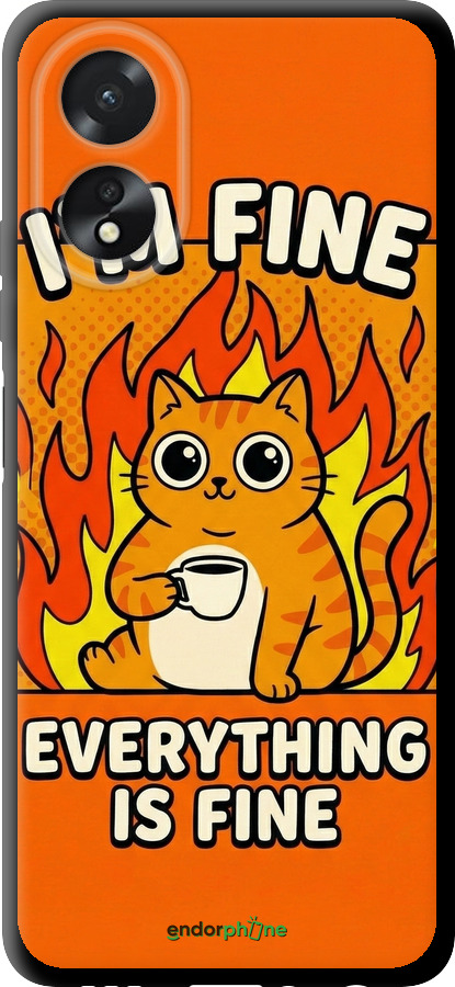 TPU чехол Funny Cat для Oppo A38 4G - 6786b-3337 изображение 