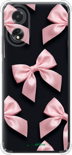 Силикон с усиленными углами чехол Coquette Ribbons Dark Coquette для Oppo A38 4G - 6767sp-3337 изображение 