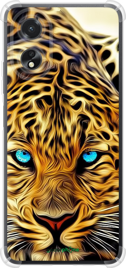 Силикон с усиленными углами чехол Леопард для Oppo A38 4G - 6611sp-3337 изображение 