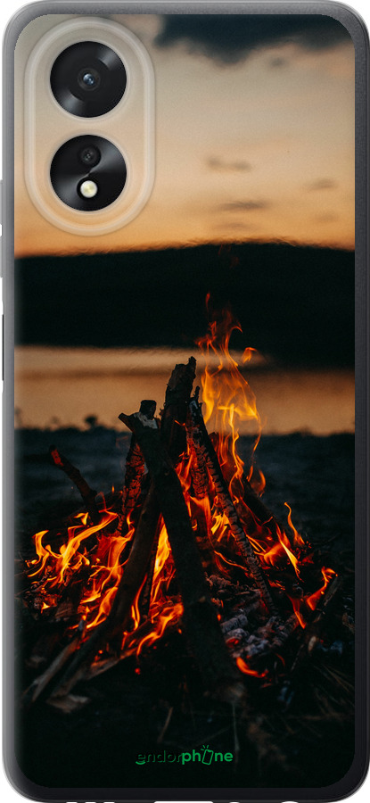 Силиконовый чехол Огонь для Oppo A38 4G - 6021u-3337 изображение 