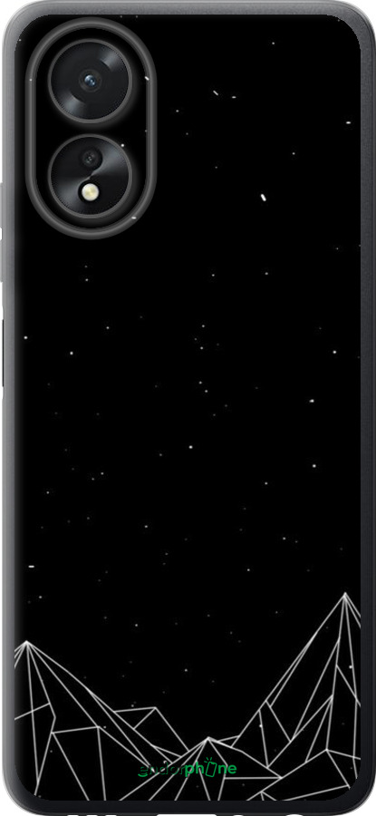 Силіконовий чехол Чорно білі абстрактні гори для Oppo A38 4G - 6437u-3337 изображение 