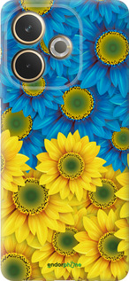 Силиконовый чехол Жёлто-голубые цветы для Oppo A5 PRO - 1048u-3956 изображение 