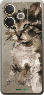 Силіконовий чехол Кошеня з плям і ліній для Oppo A5 PRO - 119u-3956 изображение 