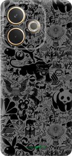 Силіконовий чехол Чорно-сірий стікер бомбінг для Oppo A5 PRO - 2432u-3956 изображение 