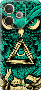 Силиконовый чехол Сова Арт-тату для Oppo A5 PRO - 3971u-3956 изображение 
