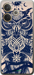 Силиконовый чехол Узорчатая сова для Oppo A5 PRO - 4000u-3956 изображение 