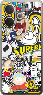 Силиконовый чехол Popular logos для Oppo A5 PRO - 4023u-3956 изображение 