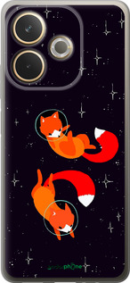 Силиконовый чехол Лисички в космосе для Oppo A5 PRO - 4519u-3956 изображение 