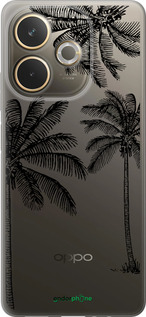 Силиконовый чехол Пальмы1 для Oppo A5 PRO - 4634u-3956 изображение 
