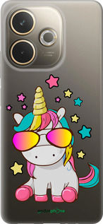 Силиконовый чехол Единорог в очках для Oppo A5 PRO - 4879u-3956 изображение 