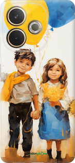 Силиконовый чехол Дети с шариками для Oppo A5 PRO - 5659u-3956 изображение 