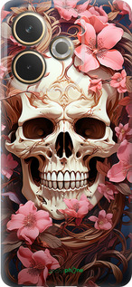 Силіконовий чехол Череп у рожевих квітах для Oppo A5 PRO - 5965u-3956 изображение 