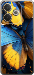 Силиконовый чехол Желто-голубые бабочки для Oppo A5 PRO - 6046u-3956 изображение 