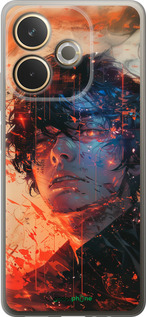 Силиконовый чехол Лицо в пламени для Oppo A5 PRO - 6127u-3956 изображение 