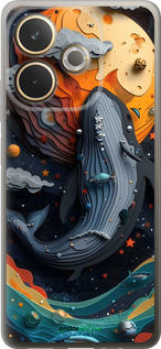 Силиконовый чехол Кит в космосе для Oppo A5 PRO - 6328u-3956 изображение 