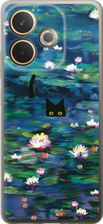 Силиконовый чехол Чехол с изображением водяных лилий Моне и кошек для Oppo A5 PRO - 6399u-3956 изображение 