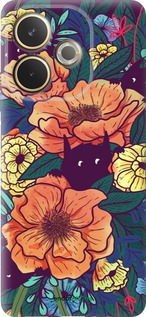 Силиконовый чехол С изображением полевых цветов для Oppo A5 PRO - 6419u-3956 изображение 