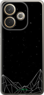 Силиконовый чехол Черно белые абстрактные горы для Oppo A5 PRO - 6437u-3956 изображение 